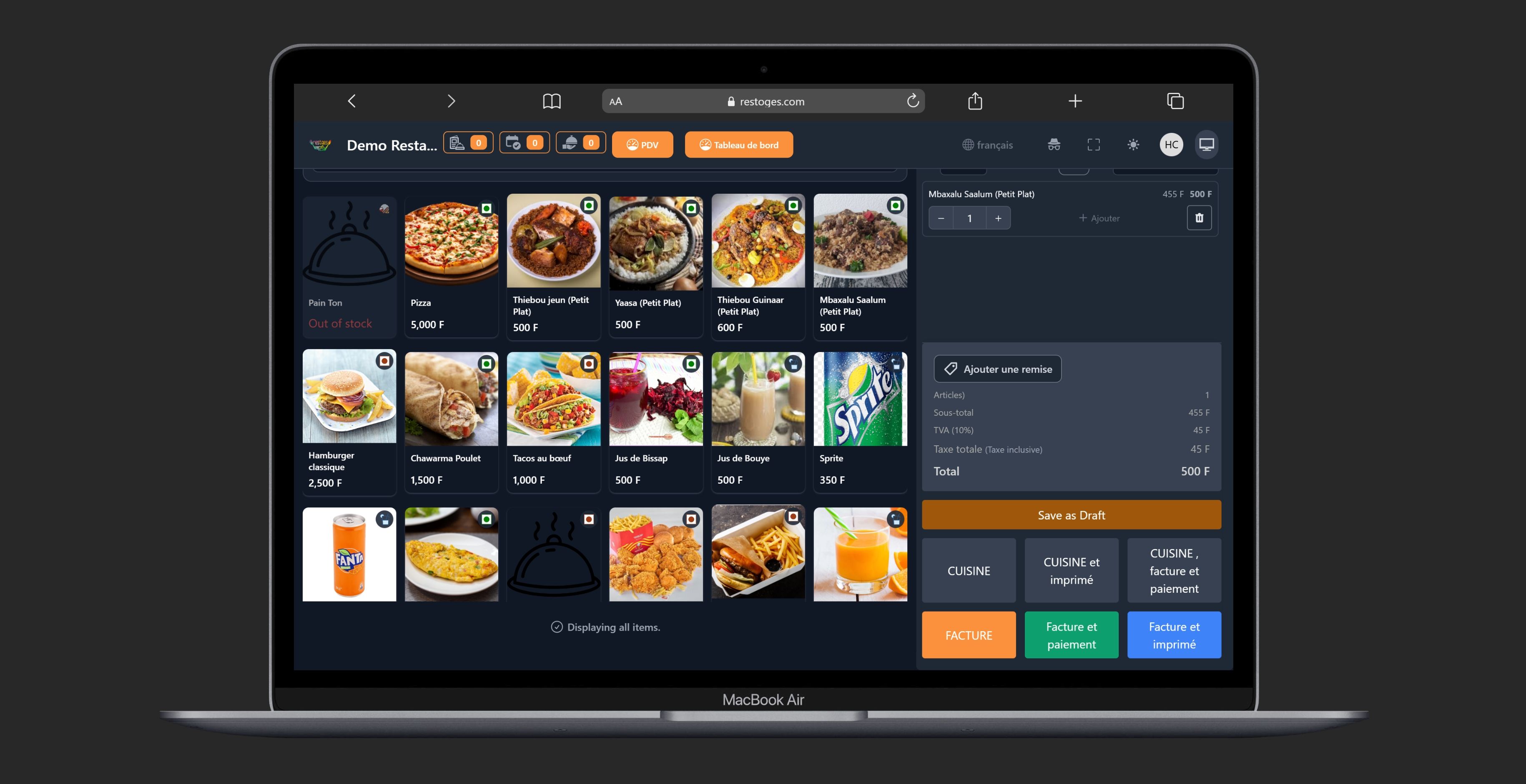 Restaurant Gestionnaire